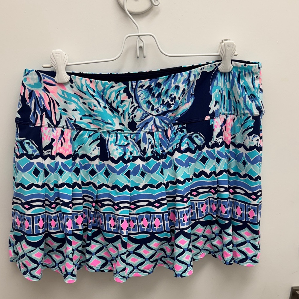 Lilly Pulitzer Blue and Pink Mini Skirt